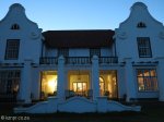 Botha House - Front elevation - evening