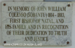 Bishopstow - Bishop Colenso  Home  - 1814 - 1883 - Dedication -  29.35.54 S 30.27.33 E  (1)