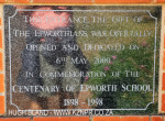 Epworth Entrance Gates Plaque May 2000