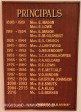 Epworth Reception Principals Honours Board