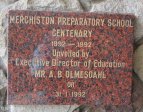 Merchiston Prep - Centenary Plaque - 1992