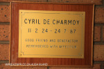 St Charles College Chapel plaques Cyril De Charmoy