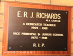 St Charles College Chapel plaques ERJ Richards