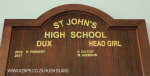 St Johns School Honours Boards Dux and Head Girl. (1)