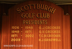Scottburgh Golf Club honours boards Presidents