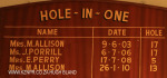 Scottburgh Golf Club honours boards hole in one. (1)