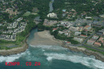 Uvongo Beach & Falls from air - Road Bridge & beach (4)