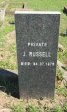 Stanger Cemetery - Grave Pvt J Russell - 4 July 1879