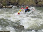 Umkomaas River - Hella Hella -Canoeists in Umkomaas approaches to No 1 rapid - rafters (6)