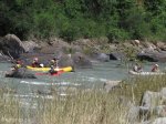 Umkomaas River - Hella Hella -Canoeists in Umkomaas approaches to No 1 rapid - rafters (7)