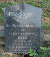 Verulam Cemetery grave Delo 1976