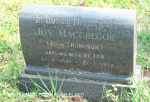 Verulam Cemetery grave Joy Macgregor