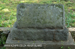 Verulam Cemetery grave not readable moss