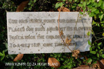 Verulam Cemetery grave plaque for children
