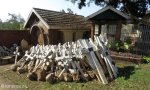 Oakford Priory - Graveyard & Memorials - Uprooted crosses (4)