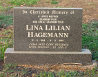 Bethany Farm Family Cemetery - Grave - Lina Lillian Hagemann 1996